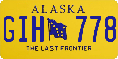 AK license plate GIH778