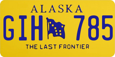 AK license plate GIH785
