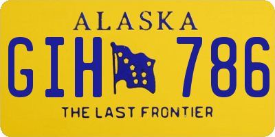 AK license plate GIH786