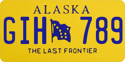 AK license plate GIH789