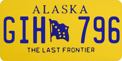 AK license plate GIH796