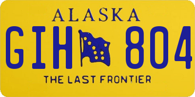 AK license plate GIH804