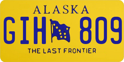 AK license plate GIH809