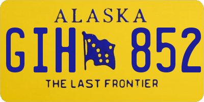 AK license plate GIH852