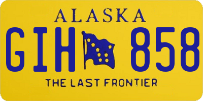 AK license plate GIH858