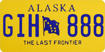 AK license plate GIH888