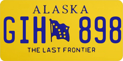 AK license plate GIH898