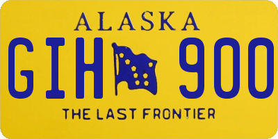 AK license plate GIH900