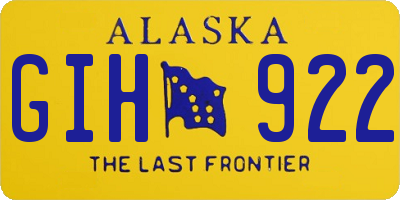 AK license plate GIH922