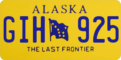 AK license plate GIH925