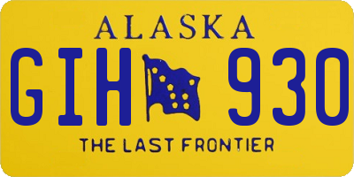 AK license plate GIH930