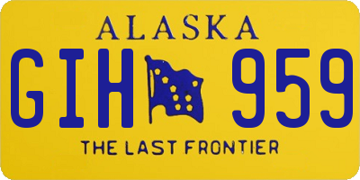 AK license plate GIH959