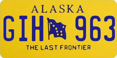 AK license plate GIH963