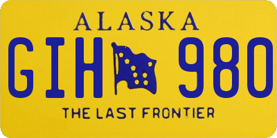 AK license plate GIH980