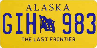 AK license plate GIH983