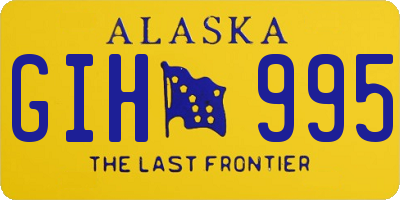 AK license plate GIH995