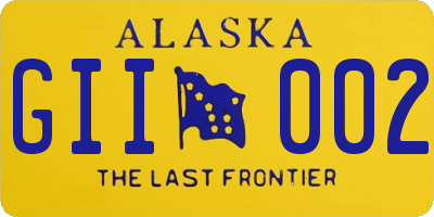 AK license plate GII002