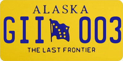 AK license plate GII003