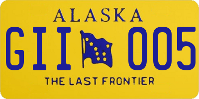 AK license plate GII005