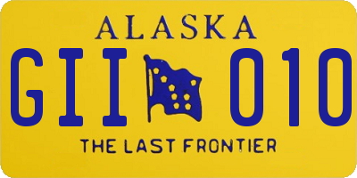 AK license plate GII010