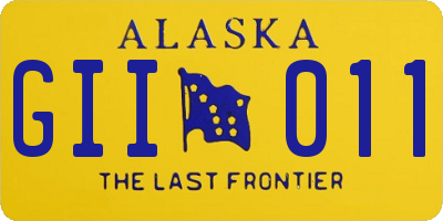 AK license plate GII011