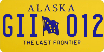 AK license plate GII012