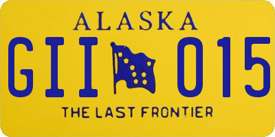 AK license plate GII015