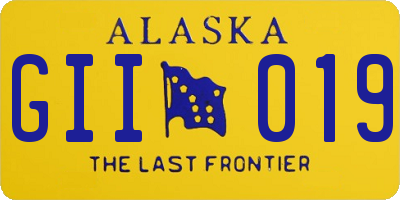 AK license plate GII019