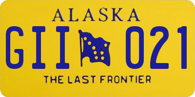 AK license plate GII021