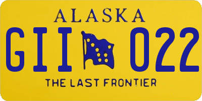 AK license plate GII022