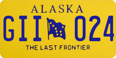 AK license plate GII024