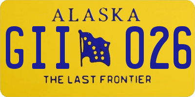 AK license plate GII026