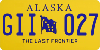 AK license plate GII027