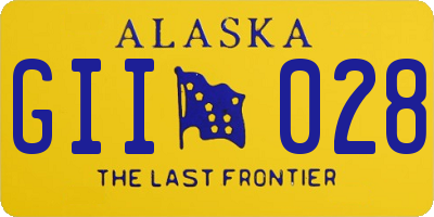 AK license plate GII028