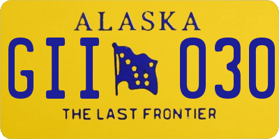 AK license plate GII030