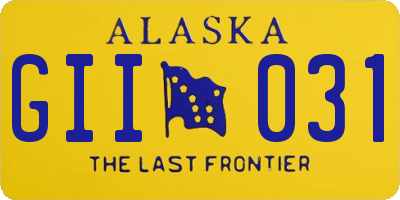 AK license plate GII031