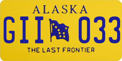 AK license plate GII033
