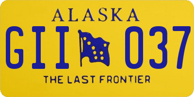 AK license plate GII037