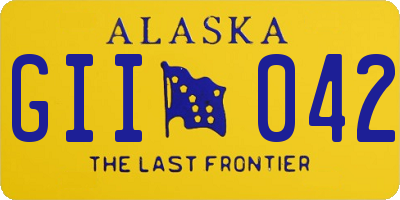 AK license plate GII042