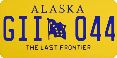 AK license plate GII044