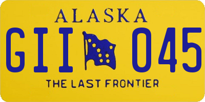AK license plate GII045