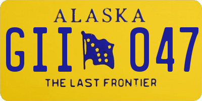 AK license plate GII047