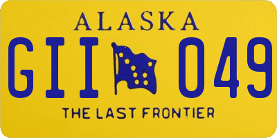 AK license plate GII049