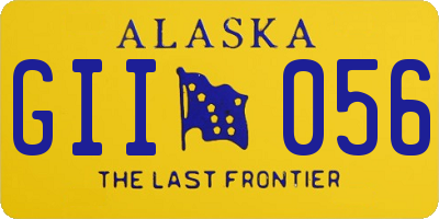 AK license plate GII056