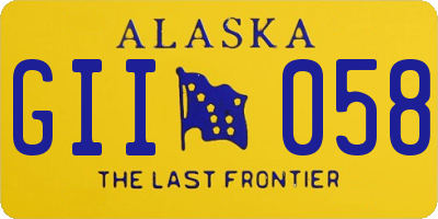 AK license plate GII058