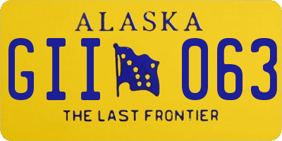 AK license plate GII063