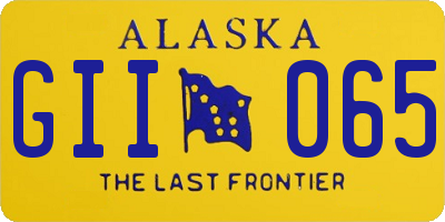AK license plate GII065