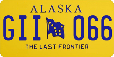 AK license plate GII066
