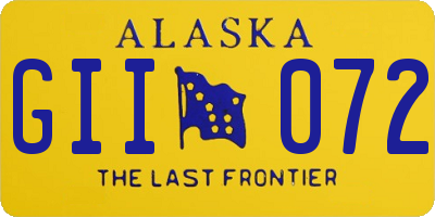 AK license plate GII072