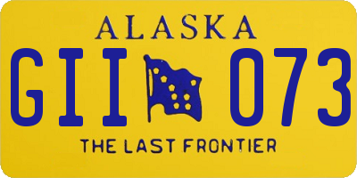 AK license plate GII073